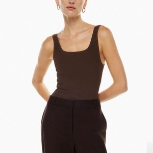 Babaton brown tank from Aritzia